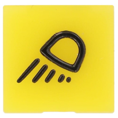 V34420700 Emblemat przycisku żółty 