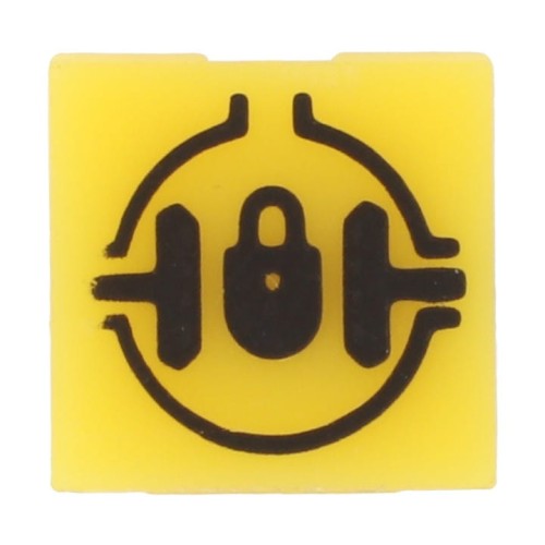 V30945600 Emblemat przycisku żółty 