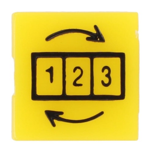 V34397800 Emblemat przycisku żółty 