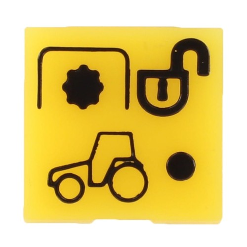 V34659600 Emblemat przycisku żółty 