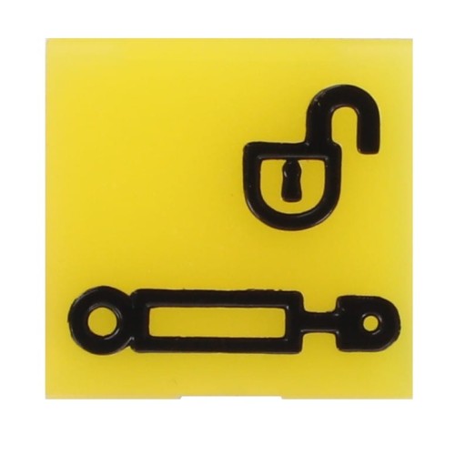 V34659700  Emblemat przycisku żółty 