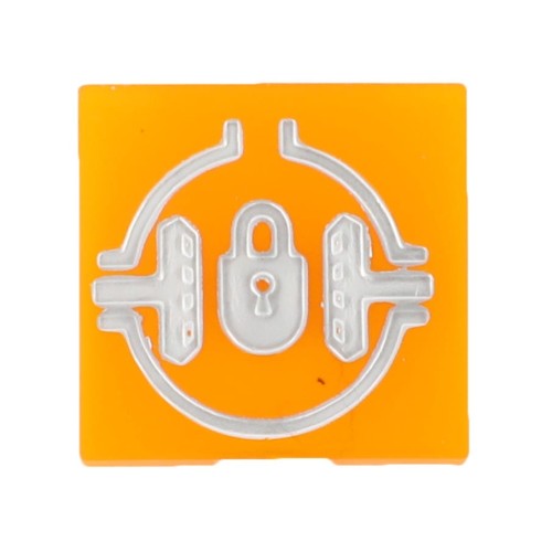 V36113500 Emblemat przycisku pomarańczowy