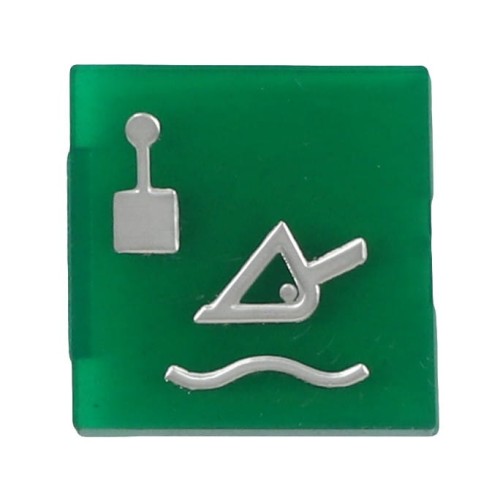 V37284000 Emblemat przycisku zielony