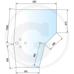 65015071 Szyba drzwi lewa