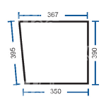 41/4012-81 Szyba dolna lewa