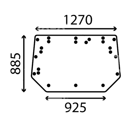 B95602 Szyba tylna kabina leśna