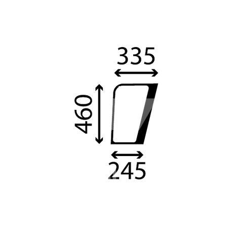 B85644 Szyba górna prawa
