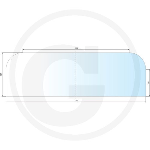Szyba tylna dolna Fendt Farmer 307, Farmer 308, Farmer 309, Farmer 310, Farmer 311, Farmer 312, Favorit 509, Favorit 510, Favorit 511, Favorit 512, Favorit 514, Favorit 515