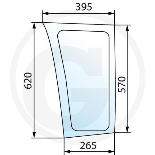 650806032 Szyba przednia dolna lewa 