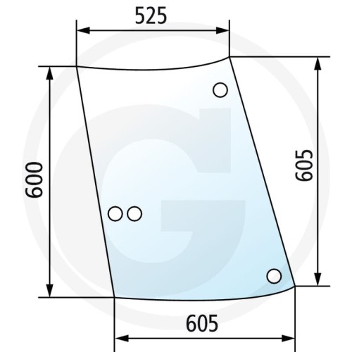 65006036 Szyba boczna lewa