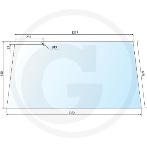 650885791 Szyba tylna zielona
