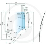 650806036 Szyba drzwi prawych 