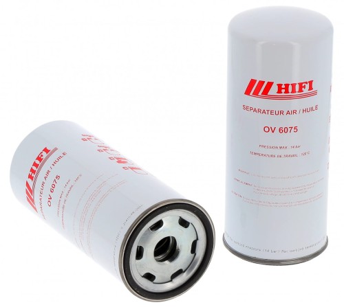 Separator powietrze olej OV6075 OV6075 HIFI FILTER do ATLAS COPCO GA18, GA22, GA15 ALUP SCK20, SCK25, SCK16 ABAC FORMULA25, FORMULA30, VT40