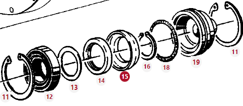 199110150061 Pierścień zwolnicy tylnej