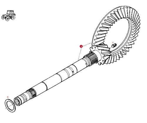 G514100410020 Koło talerzowe z wałkiem ataku 