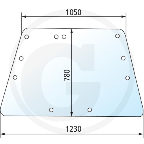 Szyba przednia Case IH Silent 40 , 440 540 640 740 840, D 440