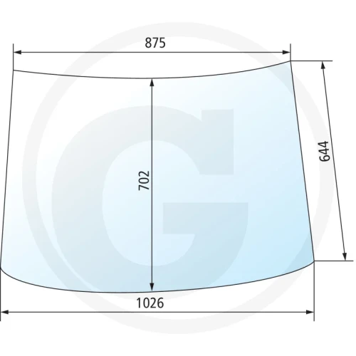 Szyba przednia Fritzmeier M 200, 201, 210, 211, 214, 215, 275, 280, 301, 315, 611, 701, 702, 703, 704, 711, 713, 775