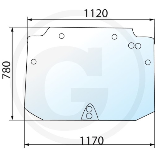 Szyba tylna Steyr Kompakt 360, 370, 375, 485, 495, 4065, 4075, 4085, 4095