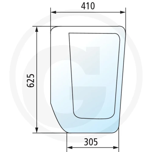 Szyba przednia dolna lewa New Holland TD55D, 65D, 75D, 85D, 95D