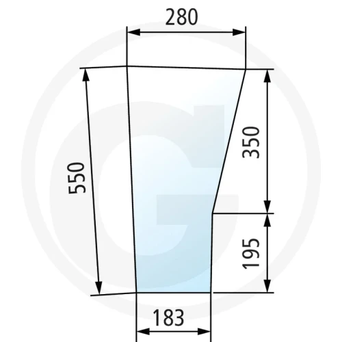 Szyba przednia dolna Fendt Farmer 303, 304, 305, 306, 307, 307, 308, 309, 310, 311, 312