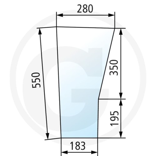 Szyba przednia dolna Fendt Farmer 303, 304, 305, 306, 307, 308, 309