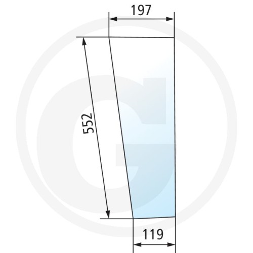 Szyba przednia dolna Fendt Farmer 105, 106, 108
