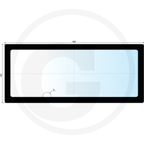 Szyba tylna dolna Case IH Maxxum 5120, 5130, 5140, 5150, 5220, 5230, 5240, 5250