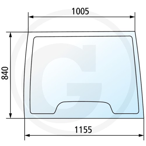Szyba przednia New Holland TS80, 90, 100, 110, 115, 120