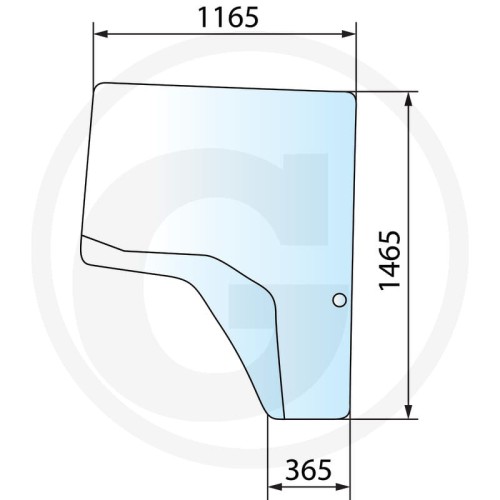 Szyba drzwi prawa, otwierana John Deere 8100, 8100T, 8200, 8200T, 8300, 8300T, 8400, 8400T, 8110, 8110T, 8210, 8210T, 8310, 8310T, 8410, 8410T, 8120, 8120T, 8220, 8220T, 8320, 8320T, 8420, 8420T, 8520, 8520T