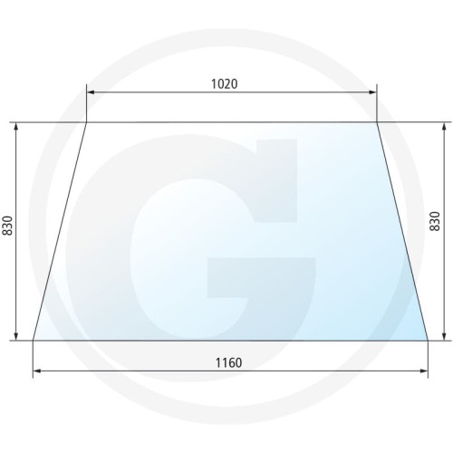 Szyba przednia Ford 8670, 8670A, 8770, 8770A, 8870, 8870A, 8970, 8970A