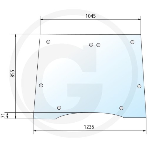 Szyba przednia pół uchylna Case IH 3210, 3220, 3230, 4210, 4220, 4230, 4240