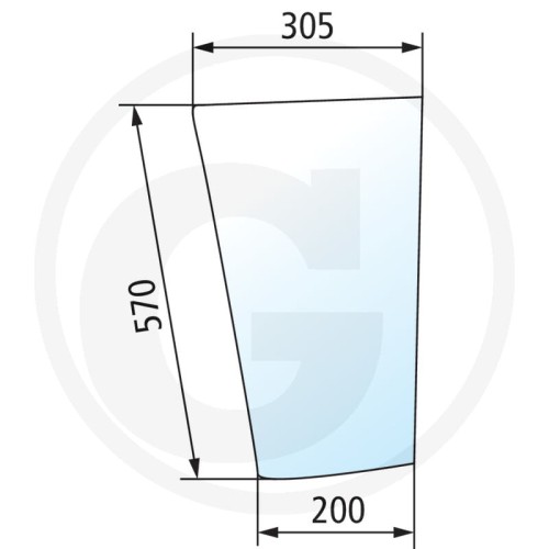 Szyba przednia dolna prawa, lewa Case IH Magnum CVT / CVX , 235, 250, 260, 280, 290, 310, 315, 340, 370, 380 