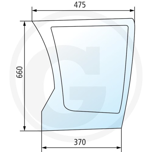 Szyba przednia dolna, lewa Same Diamond 215, 230 DCR, 265, 270 DCR, Iron 130, 130 S, 140, 140 S, 150, 150 S, 150.7, 160, 165, 165 S, 165.7, 170, 175, 180, 180.7, 185, 190, 220 
