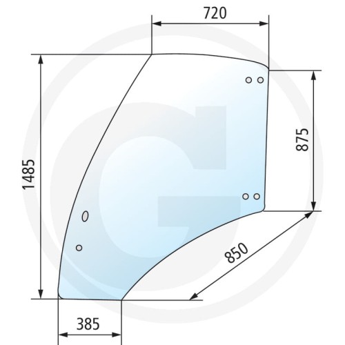 Szyba drzwi lewa Same Iron 130, 130 S, 140, 140 S, 150, 150 S, 150.7, 160, 165, 165 S, 165.7, 170, 175, 175 S, 180, 180.7, 185, 190, 190 S, 200, 220, Rubin 120, 135, 150, 160, 160 Galileo, 180, 180 Galileo, 200, 200 Galileo