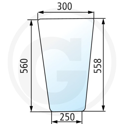 Szyba przednia dzielona dolna, prawa, lewa Case IH XL 595, 695, 795, XL 743, 745, 844, 845, 856