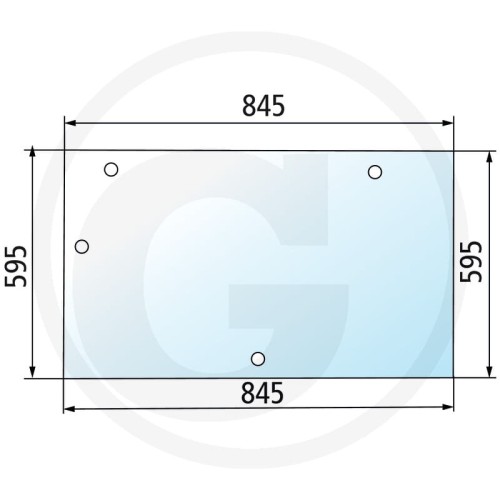 Szyba tylna Case IH XL 595, 695, 795, XL 743, 745, 844, 845, 856