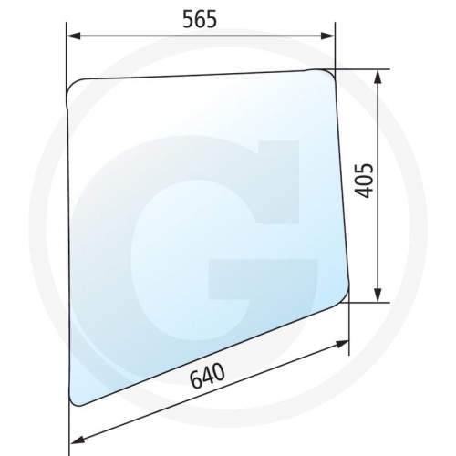 Szyba drzwi górna, prawa i lewa Steyr 955, 964, 970, M 948, 952, 958, 963, 968, 975