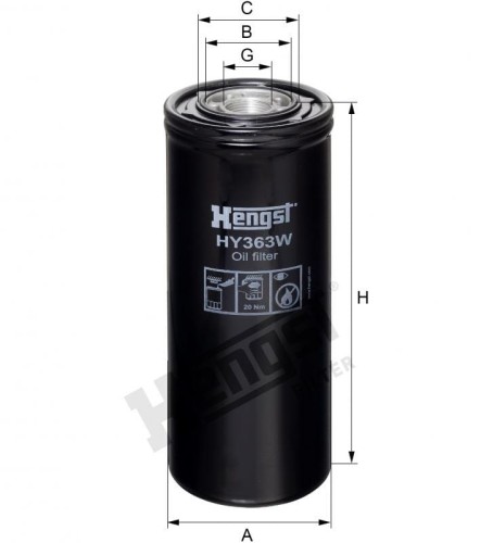 Filtr hydrauliczny HY363W