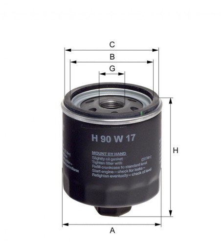 Filtr oleju H90W17