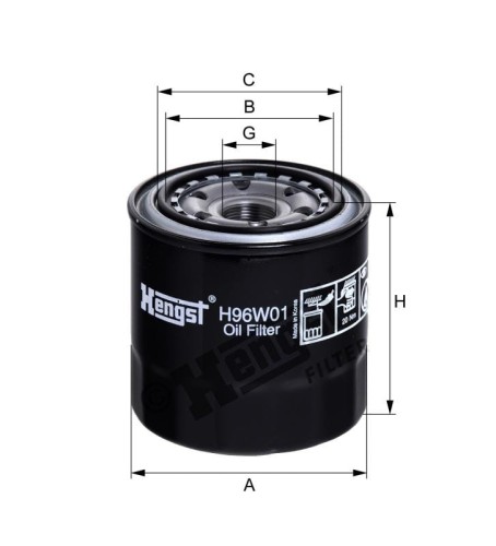 Filtr oleju H96W01