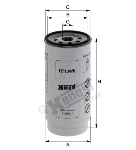 Filtr paliwa H710WK