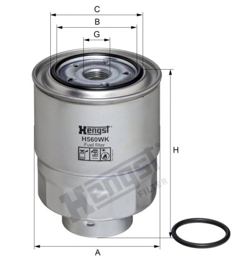 Filtr paliwa H560WK