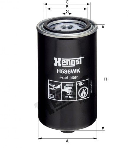 Filtr paliwa H586WK