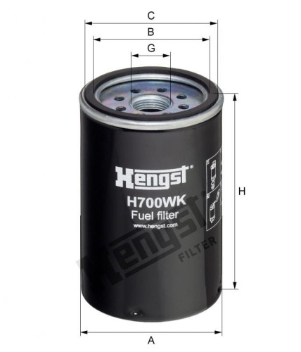 Filtr paliwa H700WK