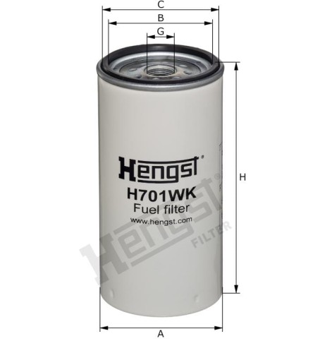 Filtr paliwa H701WK
