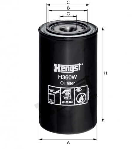 Filtr oleju H360W