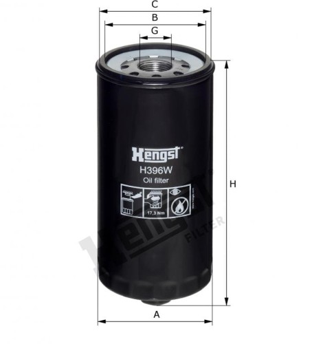 Filtr oleju H396W