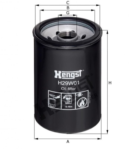 Filtr oleju H29W01
