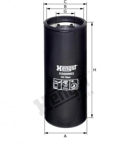 Filtr oleju H300W03