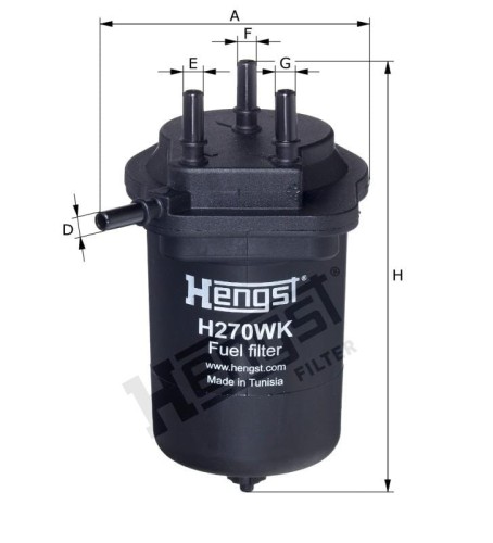 Filtr paliwa H270WK